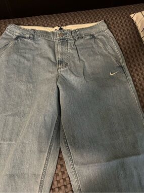 Nike Light Wash Men’s Jeans with Subtle Swoosh